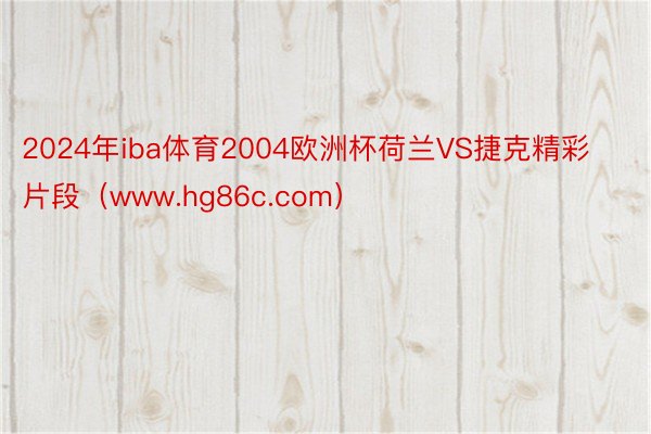 2024年iba体育2004欧洲杯荷兰VS捷克精彩片段（www.hg86c.com）