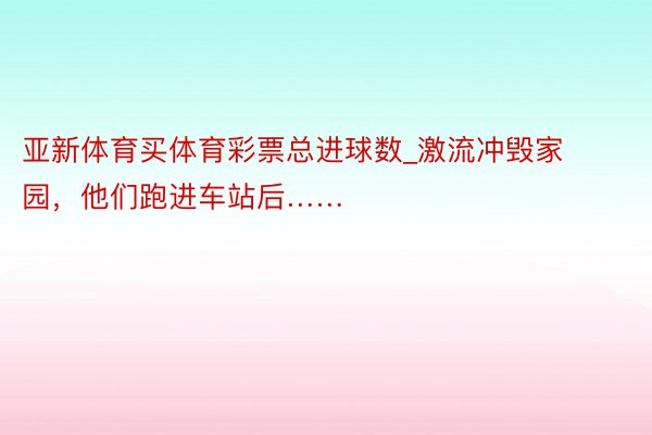 亚新体育买体育彩票总进球数_激流冲毁家园，他们跑进车站后……